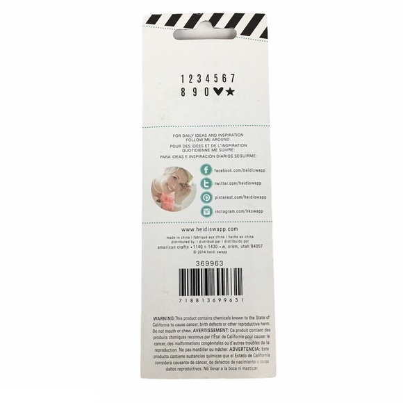 HEIDI SWAPP Mini Wood Stamp Set Memory Planner Scrapbooking Bullet Journal NWT - Picture 2 of 4